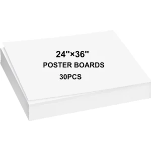 Large Poster Board 30pcs White Poster Paper Poster Board Bulk Suitable Signs Project Presentations Drawing and School Supplies
