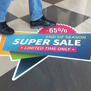Large-Size PVC Floor Decal, Durable Scratch- and Slip-Resistant Film Sticker for Shopping Malls and Supermarkets