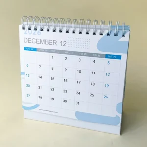 Large Spiral-Bound Table Desk Flip Calendar Stand for Office