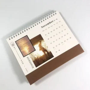 Large Spiral Wooden Advent Calendar Board Customizable Office Desk Flip Calendar Stand