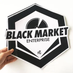 Large UV-Resistant Custom Printed Waterproof Die-Cut Vinyl Decal for Outdoor Vehicles and Walls