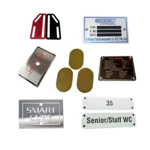 Laser Cutting Nameplate Sheet Metal Fabrication with Silk Printing Etching or Stamping
