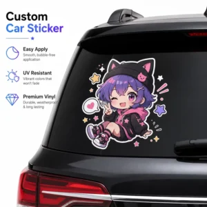 Laser Cutting Vinyl Car Decals Decorative Window Stickers for Motorcycle Car Truck