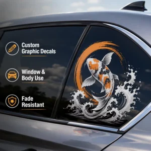 Laser Die Cut Self Adhesive Car Stickers Waterproof Vinyl Decals for Auto Modification