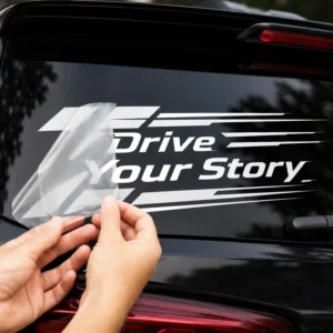 Laser Die-Cut Vinyl Auto Decals Waterproof Car Rear Side Window Decor