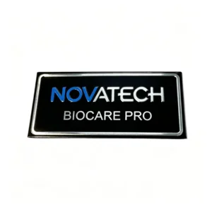 Laser Etched 3D Dome Effect Clear Epoxy Resin Coating Metal Labels