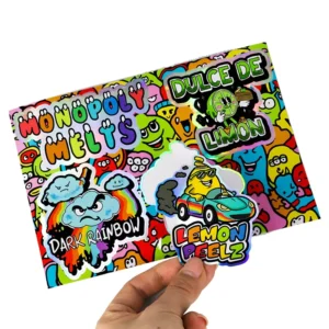 Laser Holographic Die-Cut Sticker Sheets, Heat-Resistant Adhesive Laser Foil Decals