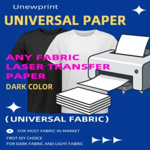 Laser Printable Heat Transfer Paper for Dark and Light Fabrics