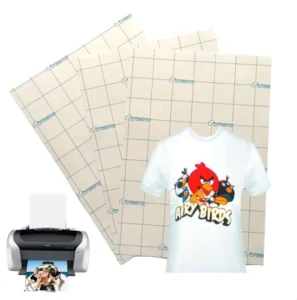 Laser Printable Iron on T Shirt & Fabric Transfer Paper for Light Cotton Fabrics 100 Sheets A4 Size