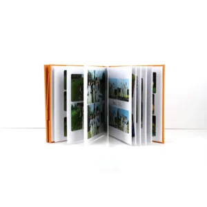 Leather Family Photo Album with Linen Cloth Cover, 6, 8 and 10 Inch Sizes