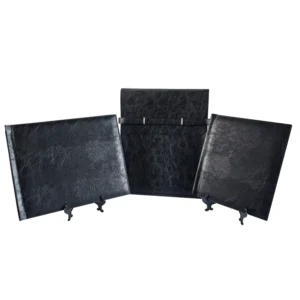Leather Hardcover Photo Album Set, Large Capacity, Carry Bag, Gicle Printed, PP/PU