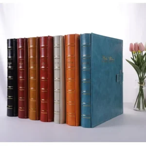 Leather Photo Album Large Capacity Holds 500 4X6 Sized Photos Customizable Photo Storage