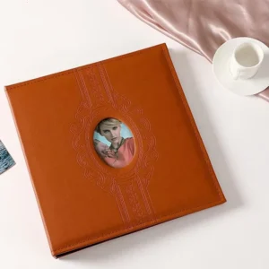 Leather Photo Storage Album 315x325mm Screw Binding Customizable Handmade DIY Film Album