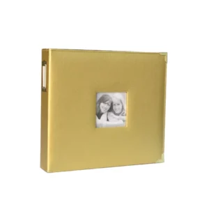 Leather Plastic 3-Ring Photo Album Binder with Window, Customizable