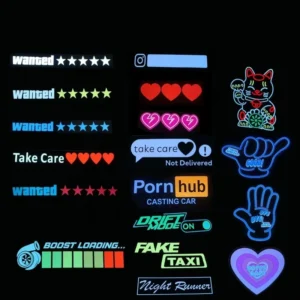 Led Light Emitting Window Sticker Windshield Sticker Decorative Light Board Vinyl Window Stickers for Car