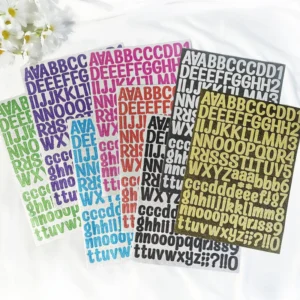 Letter Sticker Sheet Number Planner Sticker Kiss Cut Gold Foil Label