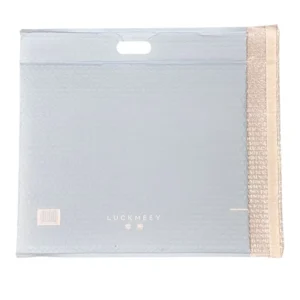 Light Blue Poly Bubble Mailer Envelope with Handle and Bubble Lining