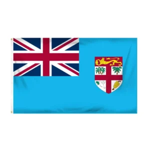 Lightweight 3ft x 5ft Fiji Flag Outdoor Strong Double-Stitched Silk Screen Printed Polyester Banner with Two Grommets for Hanging
