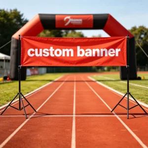 Lightweight Fireproof Mesh Polyester Fabric Banner, Digital Printed, Custom, for Building Wall
