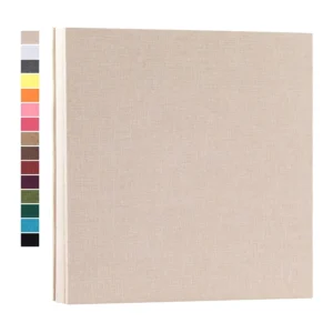 Linen-Cover Custom Wedding Photo Album, Anniversary