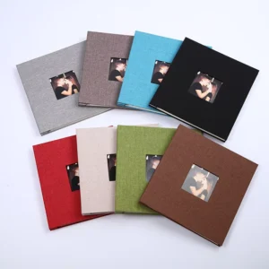 Linen Cover DIY Self-Adhesive Scrapbook Memory Photo Album for 4×6 and 8×10 Pictures Valentine’s Day Birthday Gifts