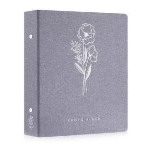 Linen Covered Photo Album Book with Stamping Logo for Wedding Baby