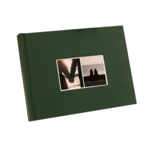 Linen Hardcover Photo Album with Custom Size, Red