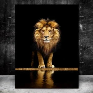 Lion in the Dark Canvas Art Posters and Prints Animals Wall Art Decorative Pictures African Lion Canvas Painting Home Wall Decor