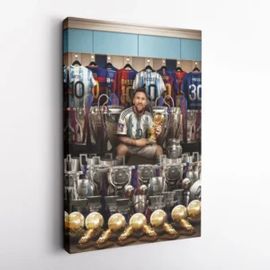 Lionel Messi Conquest Game Canvas Wall Art Print Framed Poster Home Decor Custom Football Picture