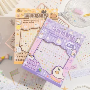 Little Diary Series 3D Nail Decorative Sticker with Cartoon Pattern Eco Friendly for Promotional Gifts