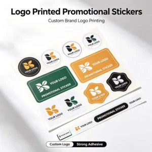 Logo Printed Adhesive Sticker Custom Clothing Packaging Label Printing Custom Vinyl Sticker Thermal Label Roll