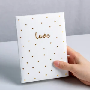 Love Heart 4*6 Inch 10x15cm 36 Photos Goil Foil PU Leather Wedding Photo Album