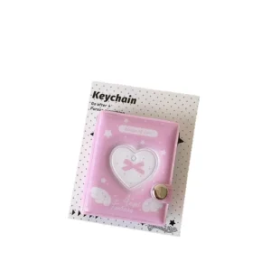 Love Hollowed-Out 2-Inch PVC Photo Album Student ID Sticker Storage Card Book Star-Chasing Small Pendant