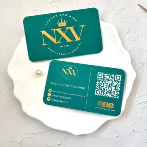 Low MOQ Custom Full-Color Printed Embossed Thank-You and Business Cards for Small Business