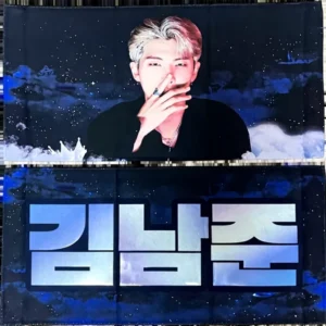 Low MOQ Custom KPOP Holographic Double-Sided Printed Glossy Photocard Fabric Cheering Slogan Banner