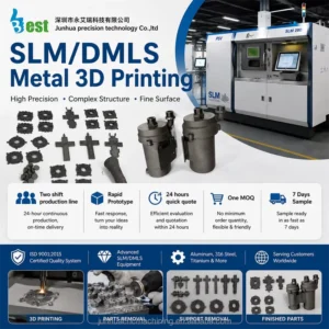 Low MOQ Custom Metal 3D Printing Service DMLS SLM Printing Aluminum Titanium Stainless Steel Parts