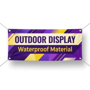 Low MOQ Custom Printed PVC Waterproof Vinyl Banner with Grommets, Foldable Reusable Outdoor Advertising Banner