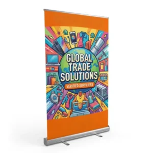 Low MOQ Custom Retractable Roll Waterproof PVC Vinyl Mesh Banner Stand with Colorful Graphic for Trade Shows