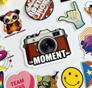 Low MOQ UV-Resistant Easy-Peel White Vinyl PVC Self-Adhesive Gloss or Matte Waterproof Custom Die-Cut Stickers for Promotion