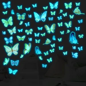 Luminous Butterfly Stickers Bedroom Living Room Wall Decoration Fluorescent Model PH QT9048