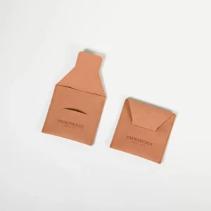 Luxury Simple Debossed Logo 0.65mm Microfiber Custom-Made Square Flip Envelope Vintage Jewelry Pouch