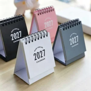 Luxury Unique Customized Printing Table Desk Flip Stand Mini Spiral Calendar for Office