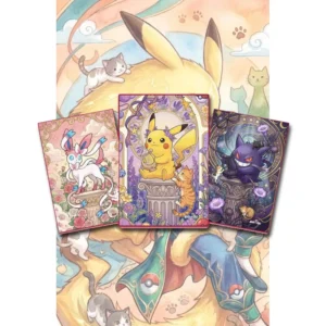 MS Pokemoned Cute Cat Paws Collector’s Edition Shikishi Mystery Box Art Board Tcg Trading Cards Games Colored Paper Booster Box