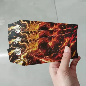 MS Pokemoned Demon Tear off Tabs Prismatic Evolution Slayers Pikachu Blind Boxes Art Board Game Booster Collectible Card