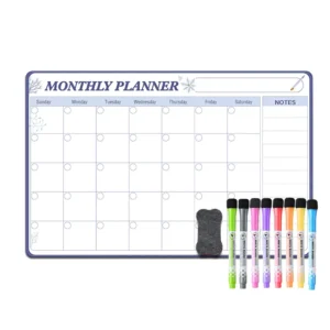 Magnetic Calendar Self Adhesive Dry Erase Board Monthly Weekly Planner Fridge Magnet