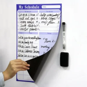 Magnetic Dry-Erase Refrigerator Calendar Planner Organizer Whiteboard