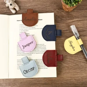 Magnetic Reading Bookmark with Pen Holder, Paper Clip