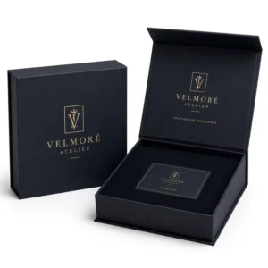 Magnetic Rigid Gift Box with Gold Foil Logo, Cardboard Packaging