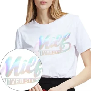 Maker Custom Letters Name Logo Holographic Iridescence Film Transfer for Clothing