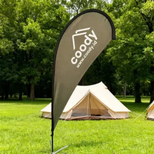 Manufactory Direct Advertising Banners and Sports Flags Custom Racing Feather Tear Drop Flags Made of Cloth Suppliers Offered